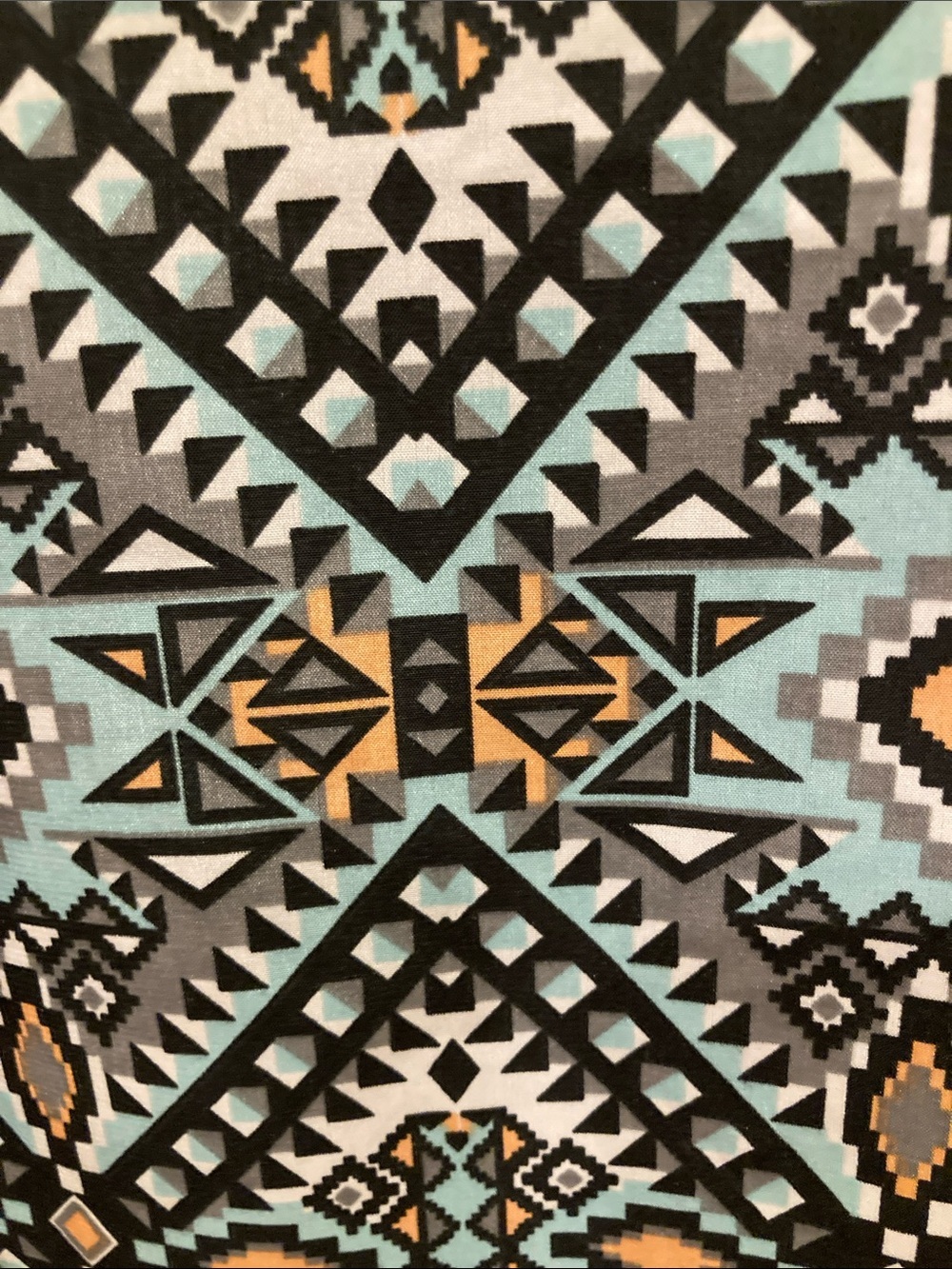 Tulle Light Blue and Black Geometric Print Camisole - Picture 4 of 5